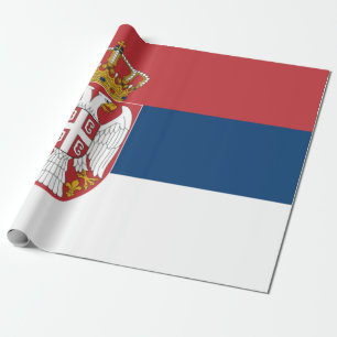 Papier Cadeau Drapeau serbe