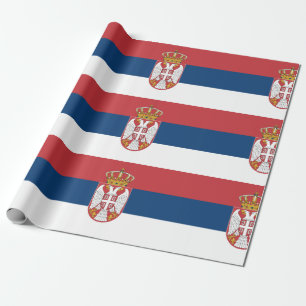 Papier Cadeau Drapeau Serbie
