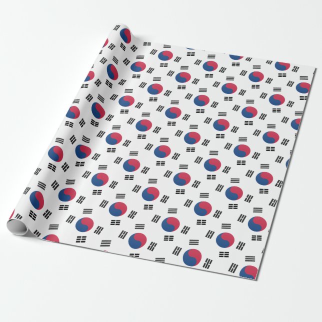 Papier Cadeau Drapeau sud-coréen (Déroulé)