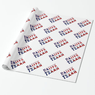 Papier Cadeau Drapeau texan natif