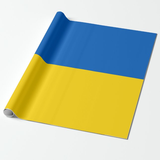 Papier Cadeau Drapeau Ukraine (Déroulé)