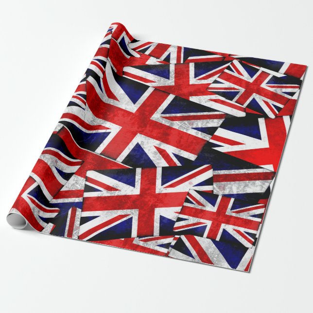 Papier Cadeau Drapeau Union Jack British England UK (Déroulé)