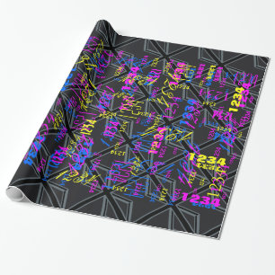 Papier Cadeau Drapeau Union Jack noir