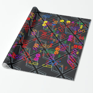 Papier Cadeau Drapeau Union Jack noir