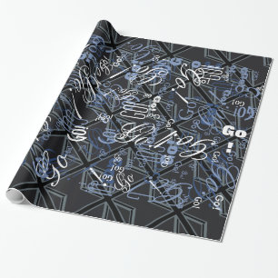 Papier Cadeau Drapeau Union Jack noir