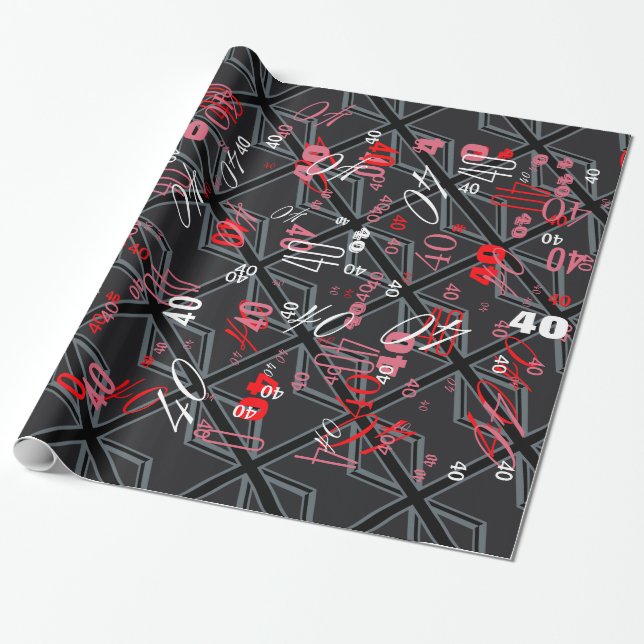 Papier Cadeau Drapeau Union Jack noir (Déroulé)
