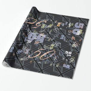 Papier Cadeau Drapeau Union Jack noir