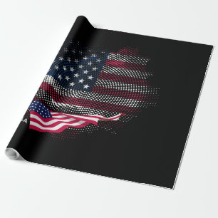 Papier Cadeau Drapeau USA