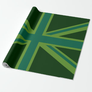 Papier Cadeau Drapeau vert Union Jack