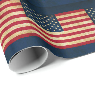 Papier Cadeau Drapeau vintage patriotique américain