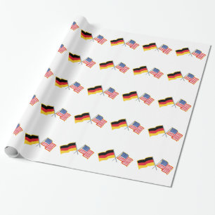 Papier Cadeau Drapeaux américains allemands