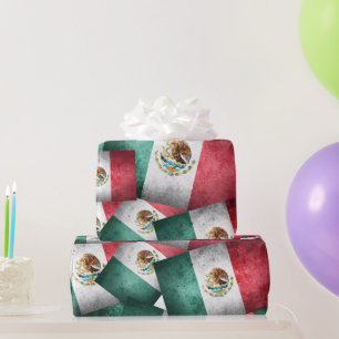Papier Cadeau Drapeaux mexicains en détresse