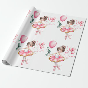 Papier Cadeau Dreamy Ballerina en vol fête d'anniversaire