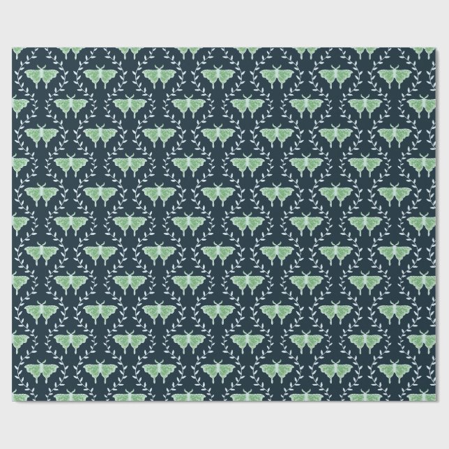 Papier Cadeau Dreamy Moths & Vines - Whimsical (Plat)