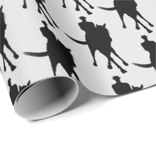 Papier Cadeau Dressage Cheval Et Rider Silhouette   