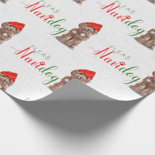 Papier Cadeau Drôle Amant chien Noël Cockapou Brown