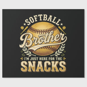 Papier Cadeau Drôle de frère de softball Snacks Sports