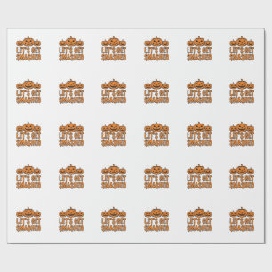 Papier Cadeau Drôle de Halloween Citrouille Éclatée