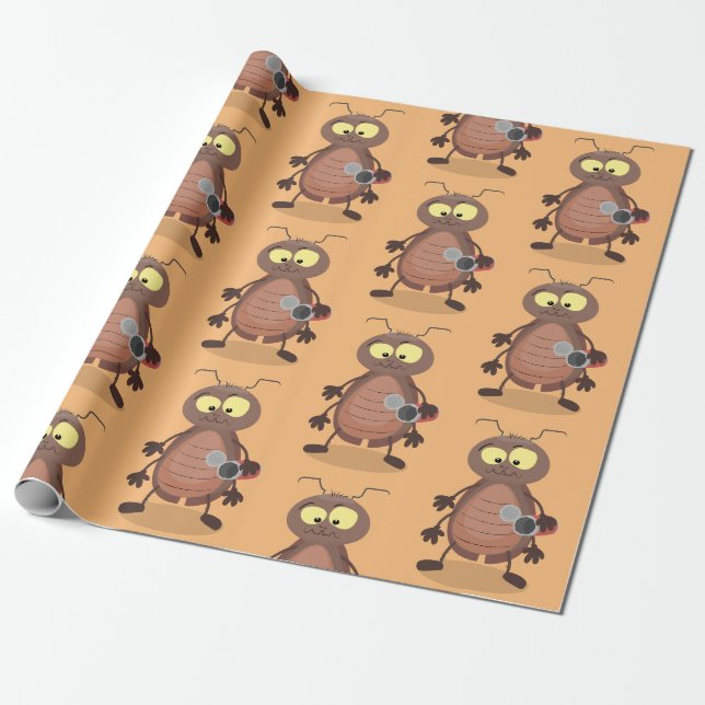 Papier Cadeau Drôle drôle de personnage de dessin animé de cafar (Déroulé)