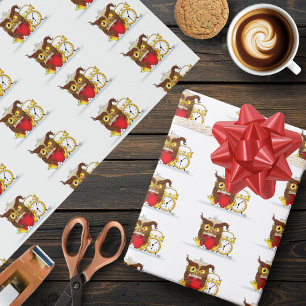 Papier Cadeau Drôle Morning Cranky Owl