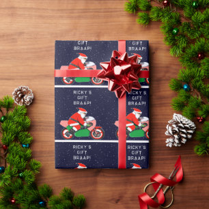 Papier Cadeau Drôle Moto Motocross cadeau de vacances