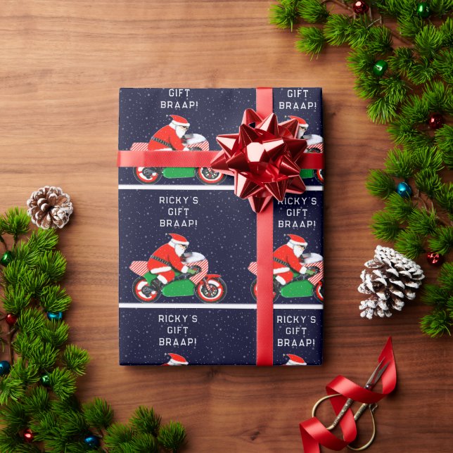 Papier Cadeau Drôle Moto Motocross cadeau de vacances (Cadeau de vacances)