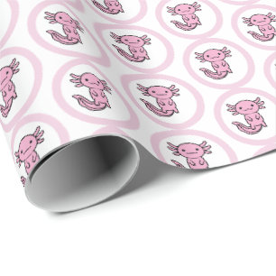 Papier Cadeau Drôle petite équipe de Axolotl personnalisable ros