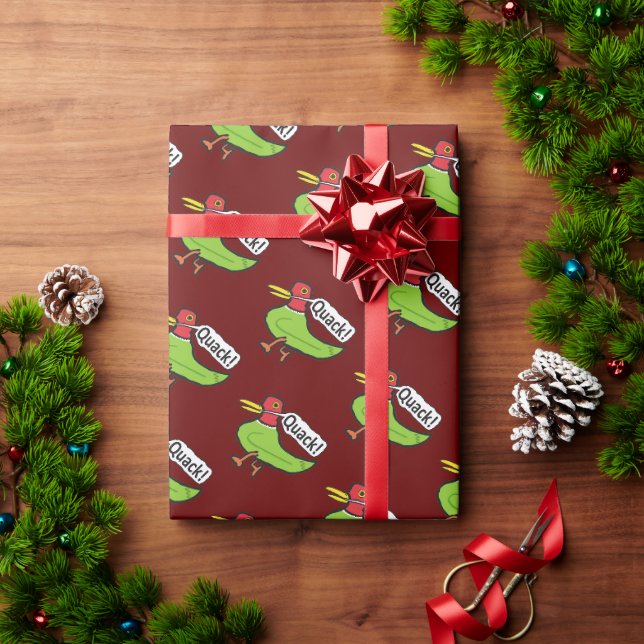 Papier Cadeau Drôle Quacking de canard (Cadeau de vacances)