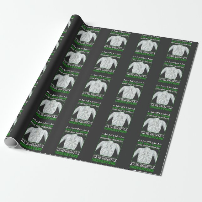 Papier Cadeau Drôle Rad Tech Blague X-ray Humour radiologique (Déroulé)