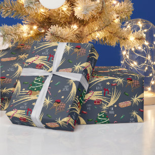 Papier Cadeau Drôle tirage de Noël.