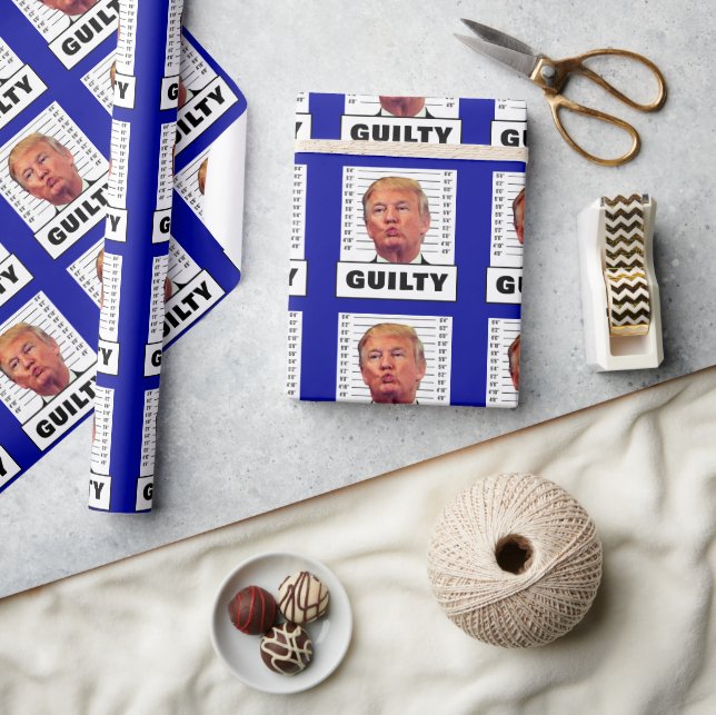 Papier Cadeau Drôle Trump coupable (Artisanat)