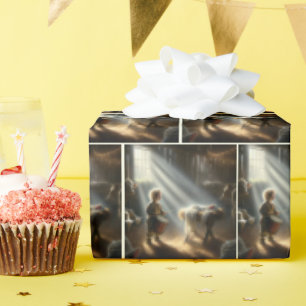 Papier Cadeau Drummer Boy with Baby Jesus in a Manger