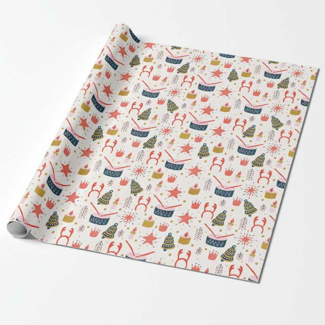 Papier Cadeau Drums de Noël (Déroulé)