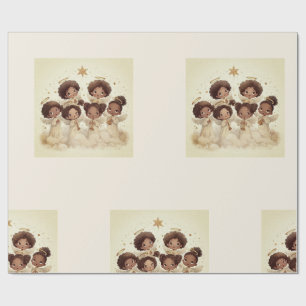 Papier cadeau du Chœur d'Anges Noirs de Noël 1