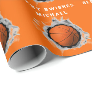 Papier cadeau du joueur de basket-ball