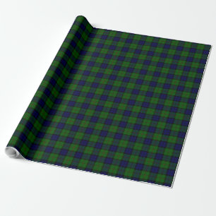 Papier Cadeau Dundas tartan bleu vert carreaux