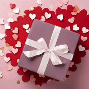 Papier Cadeau Dusty Mauve - Rouleau de papier d'enveloppement ro