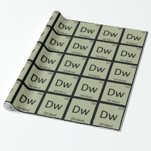 Papier Cadeau Dw - Symbole de tableau périodique de la chimie de