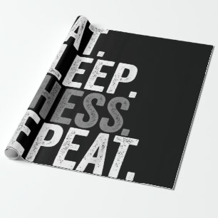 Papier Cadeau Eat Sleep Chess Joueur Répéter Planche Jeu Garçon 