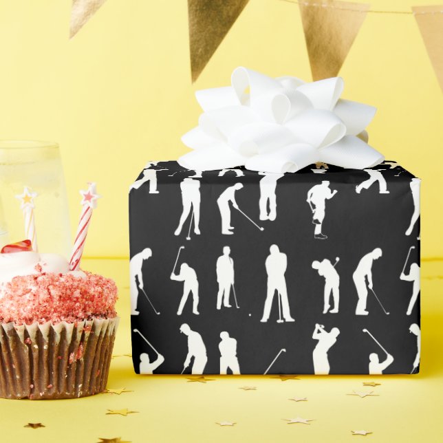 Papier Cadeau Eat Sleep Golf (Fête d'anniversaire)