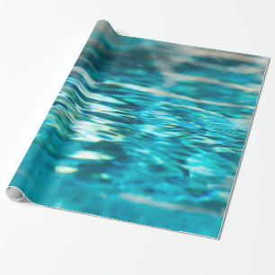 Papier Cadeau Eau Abstrait bleu vert turquoise Aqua Sea