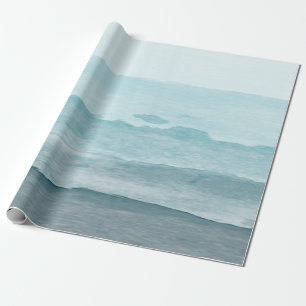 Papier Cadeau Eau bleu mer Abstraite