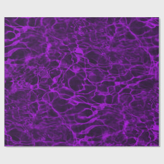Papier Cadeau Eau enflammée violet néon brillant