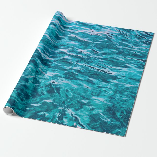 Papier Cadeau Eau mer texture de la mer nature (Déroulé)