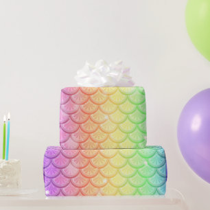 Papier Cadeau Écaille de Sirène Arc-en-Ciel