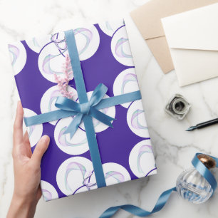 Papier Cadeau Échantillon Vague Violette