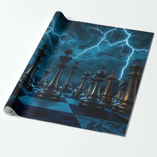 Papier Cadeau Échecs (Déroulé)