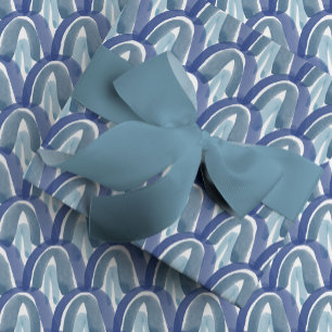 Papier Cadeau Echelle aquarelle en bleu