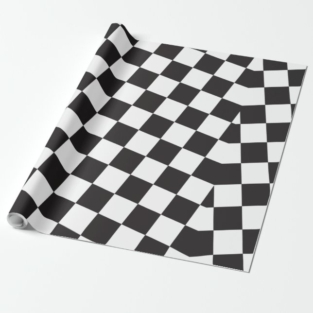 Papier Cadeau échiquier table d'échecs concurrence (Déroulé)