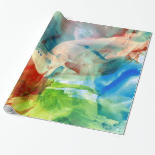 Papier Cadeau Éclaboussure abstraite calmante de peinture